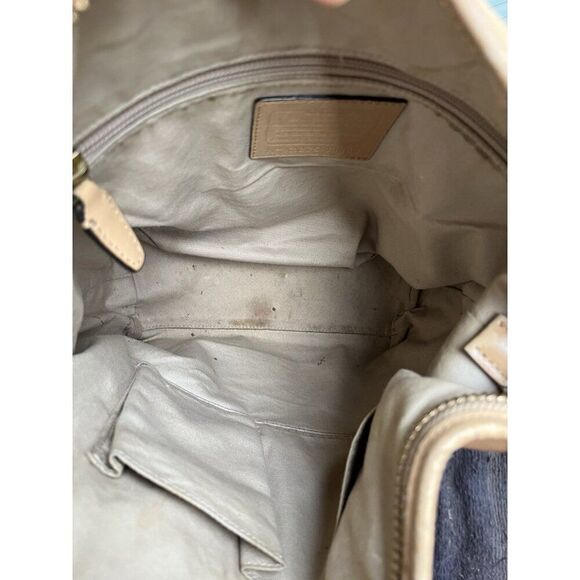 Coach Legacy Tassel Shoulder Bag 19889 Beige Tan Leather Large Tote Vintage - Picture 12 of 13